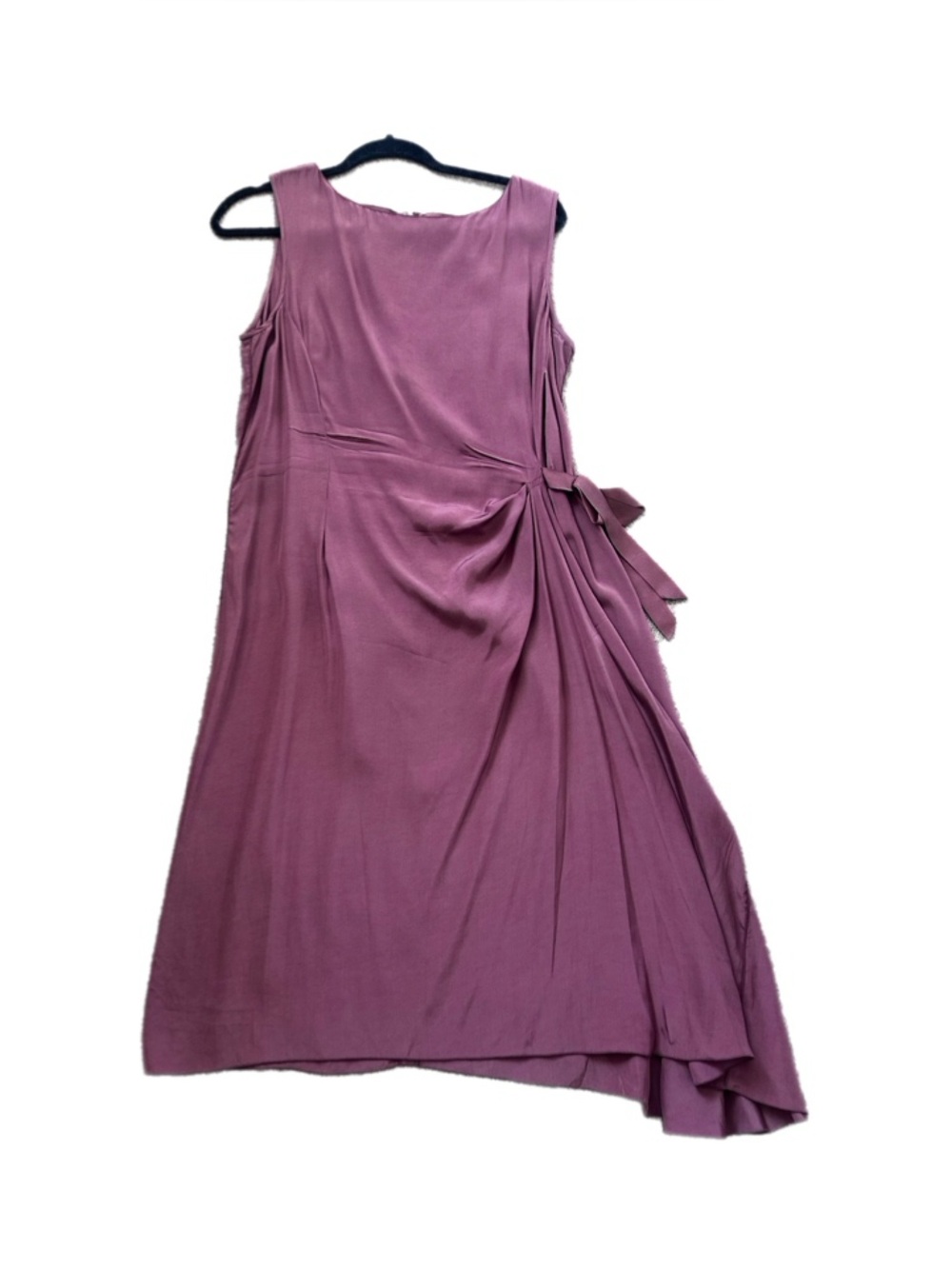 Nina Ricci Dusty Mauve Sleeveless Midi Dress with Side Knot